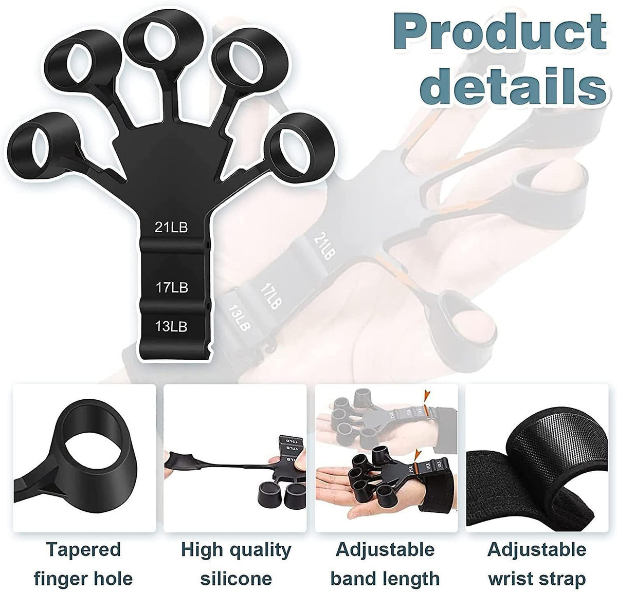 💪 Metal-Hook Grip Strength Trainer – Adjustable Hand Exerciser for Power & Endurance
