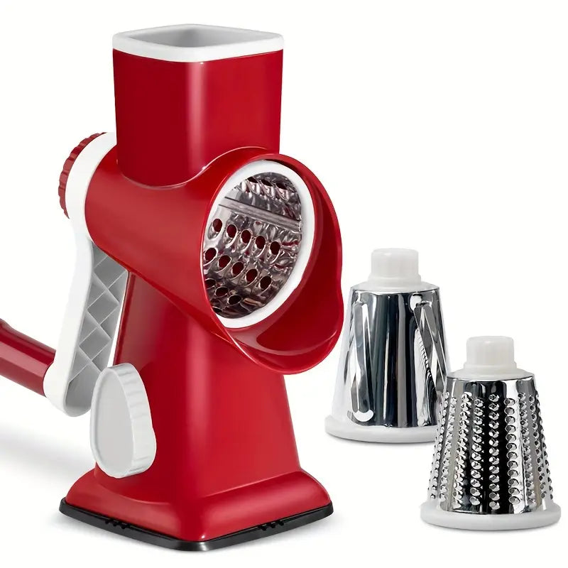 Multifunctional Rotary Vegetable Cutter & Grater – Effortless Food Preparation