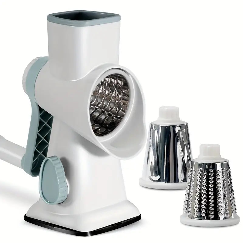 Multifunctional Rotary Vegetable Cutter & Grater – Effortless Food Preparation